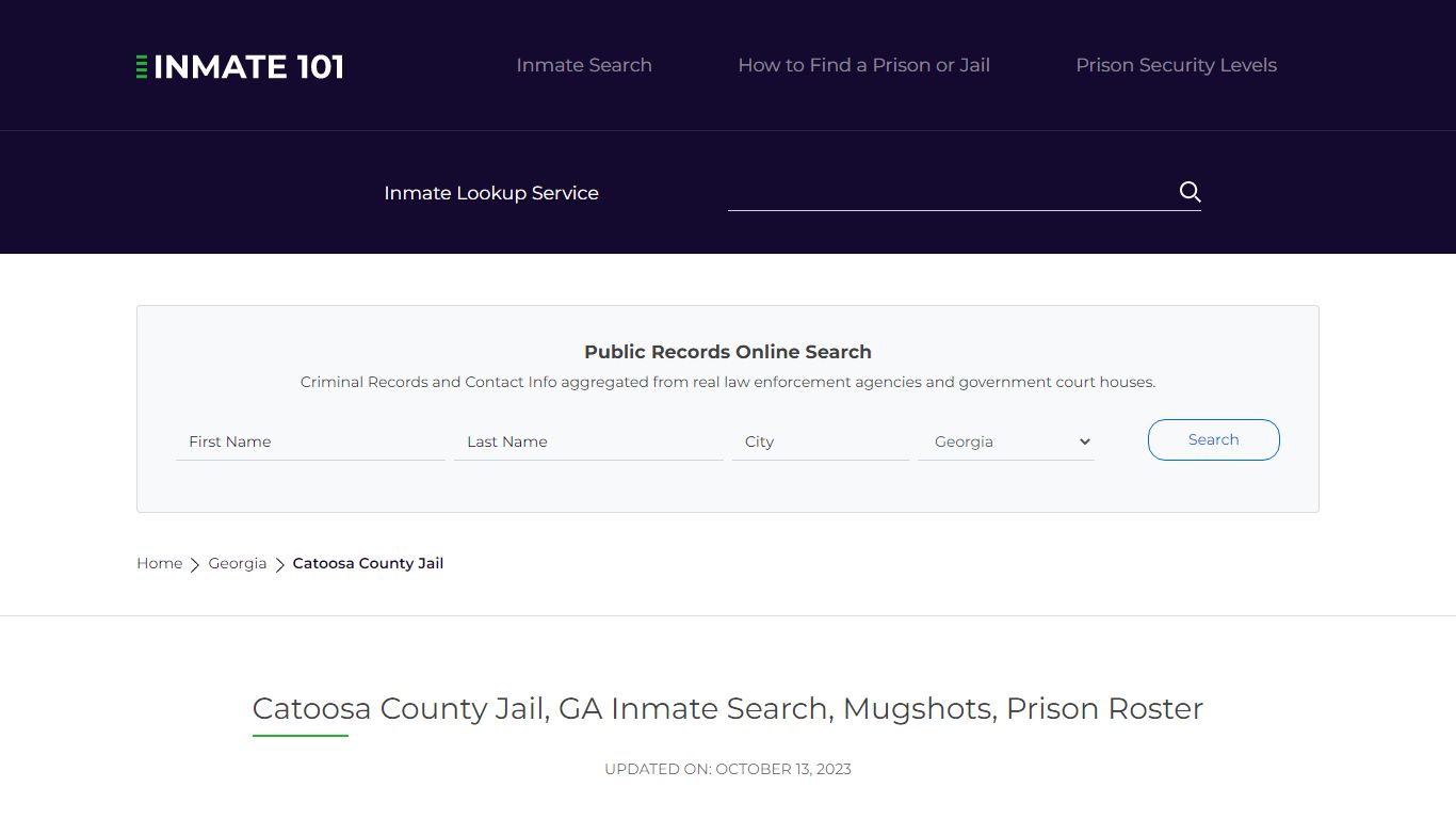 Catoosa County Jail, GA Inmate Search, Mugshots, Prison Roster
